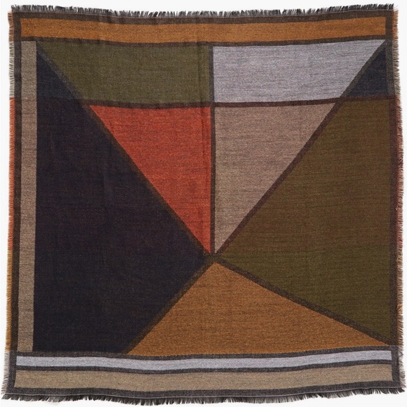 BP Geo Pattern Woven Square Blanket Scarf - Picture 3 of 4